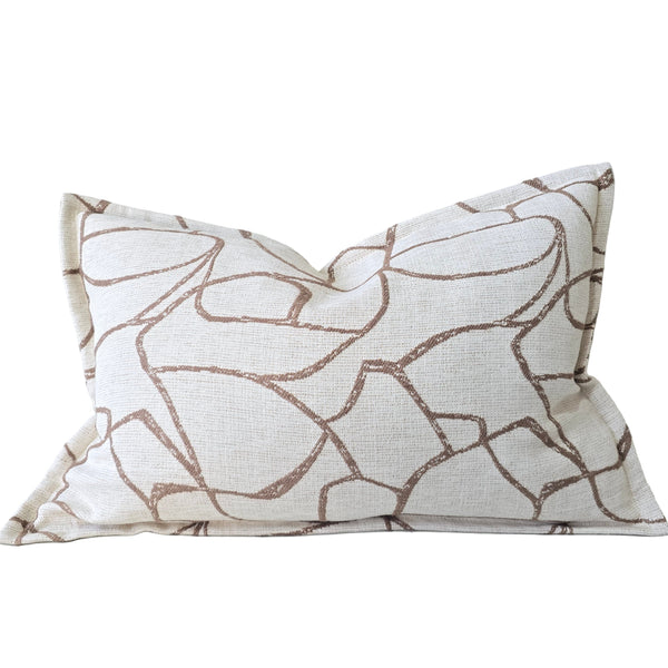 Gabby Cushion 40x60cm Lumbar - Abstract Brown