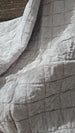 Lagoon Linen Cotton Quilted Bed Cover Massive Blanket Coverlet 230cm x 250cm - Grey Beige