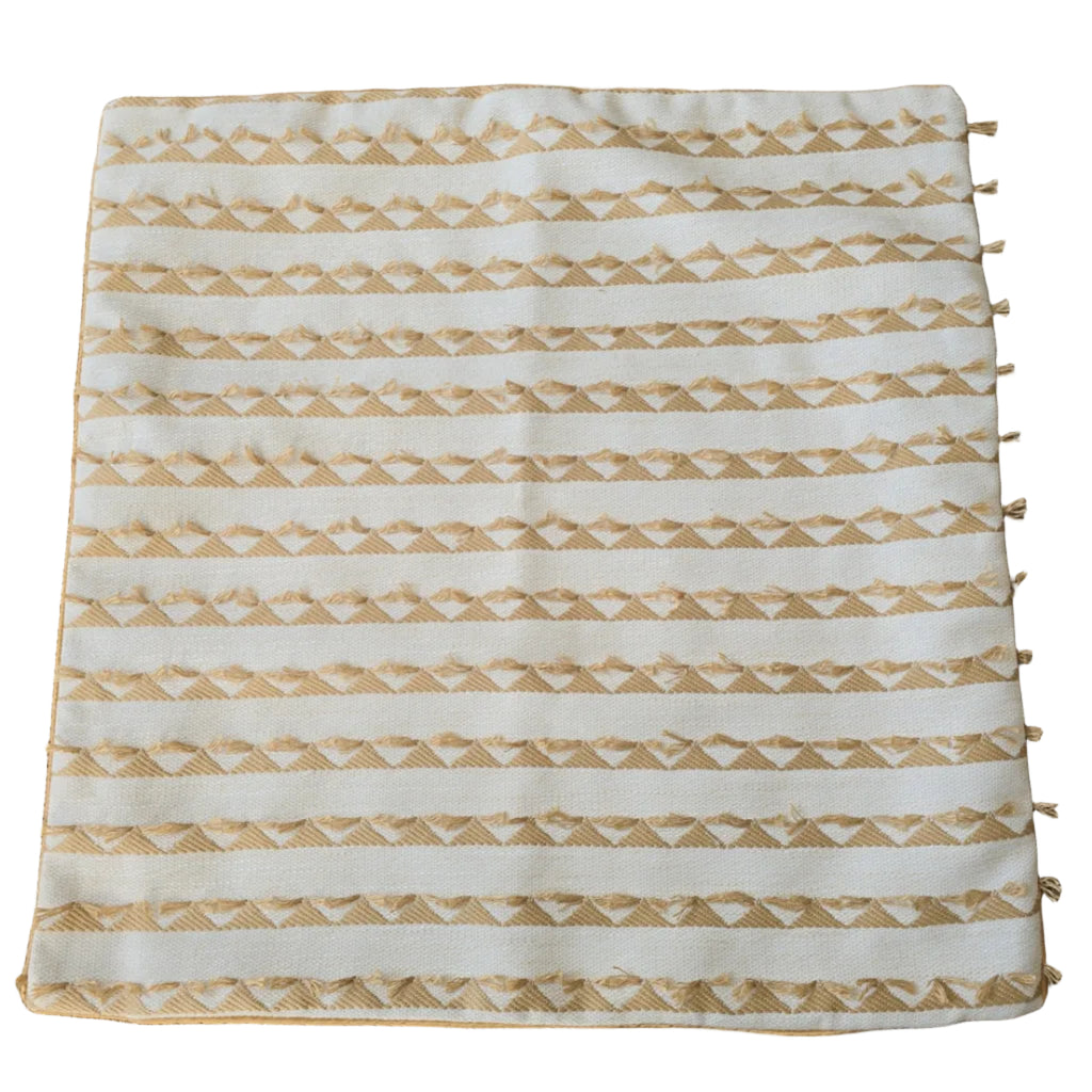 COVER ONLY - Joyce Tufted Cushion 55cm Square - Mustard