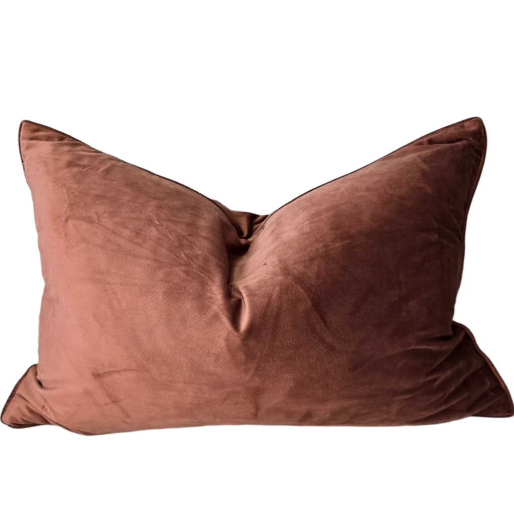 The Boulevard Luxe Velvet 40x60cm Lumbar - Rust
