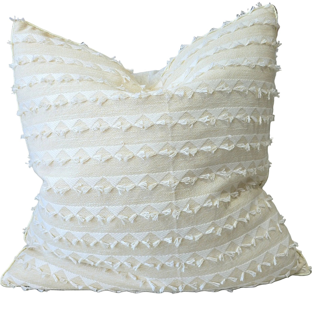 Joyce Tufted Cushion 55cm Square - White