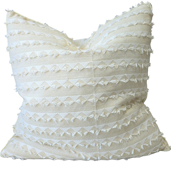 Joyce Tufted Cushion 55cm Square - White
