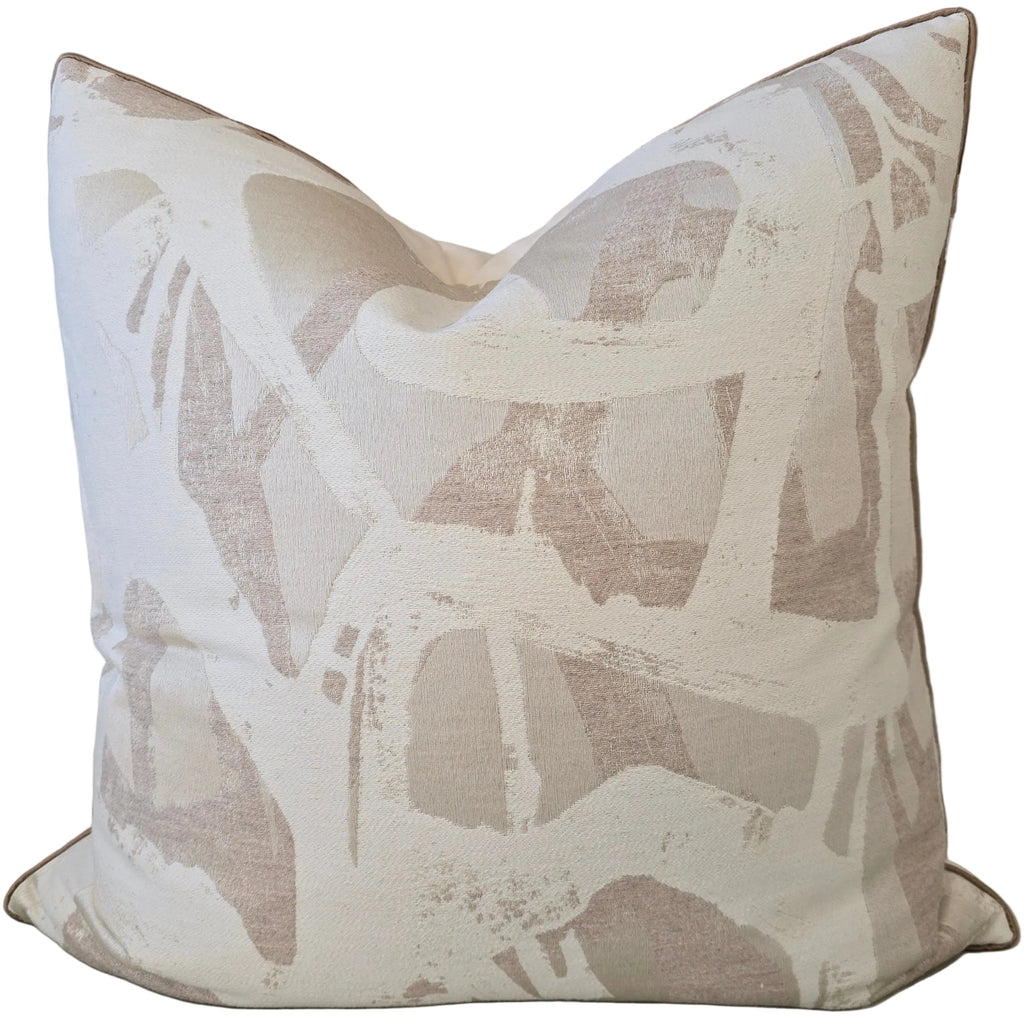 Flora Cushion 55cm Square -Soft Beige | Cream