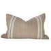 The Anchor Heavyweight Linen Cushion 40x60cm Lumbar - Natural | Dark Charcoal Stripe