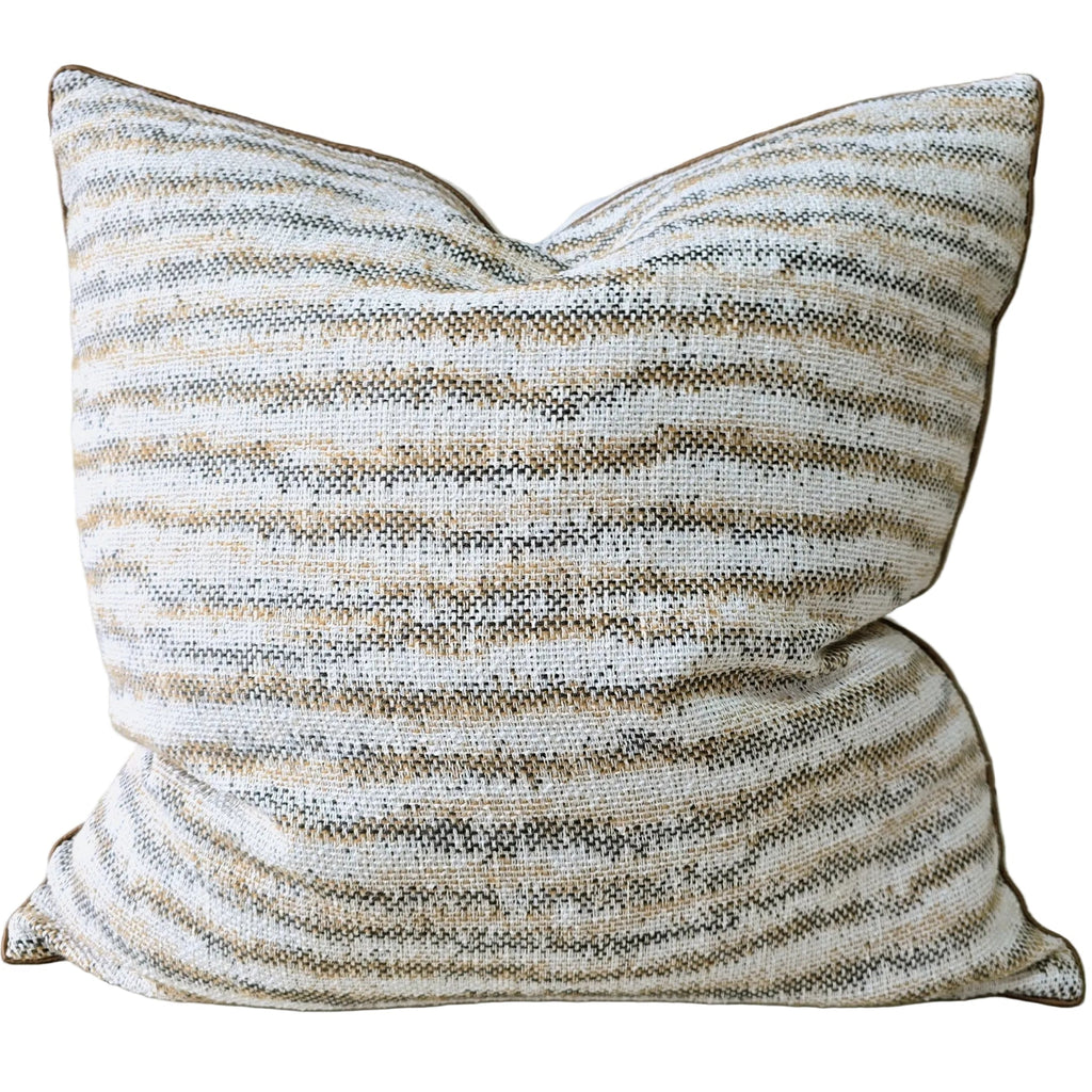 Ripples Cushion 55cm Square - Camel | Dark Brown