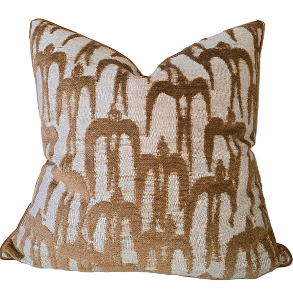 The Swallow Earthy Tone Cushion 55cm Square - Terracotta