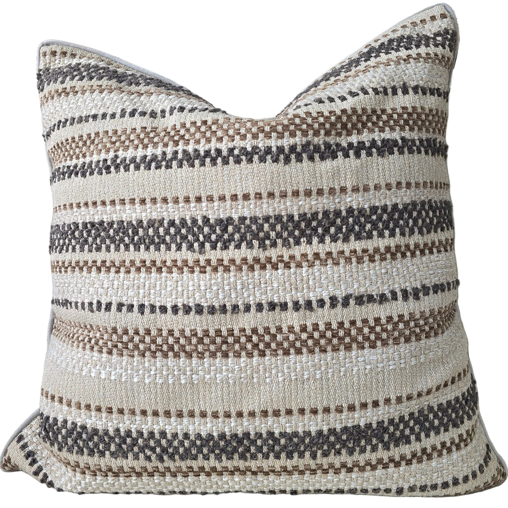 Akira Textured Cushion 55cm Square - Brown | Beige | Charcoal Grey
