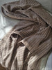 Clara Linen Blend Cushion 55cm Square - Light Cream | Mocha