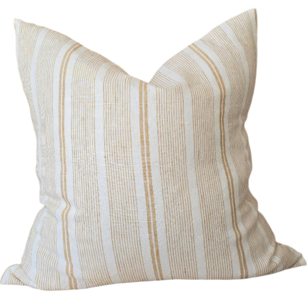 Everly Pure Linen Cushion 55cm Square - Mellow Yellow | Cream