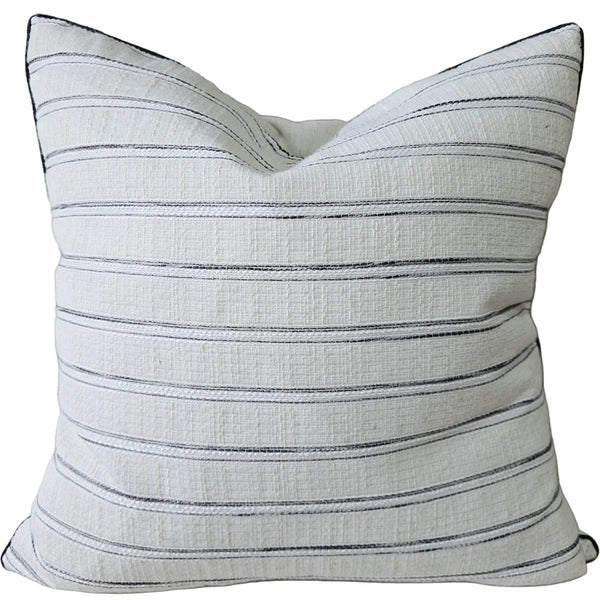 Classic Stave Cushion 55cm Square - Dark Brown | Ivory