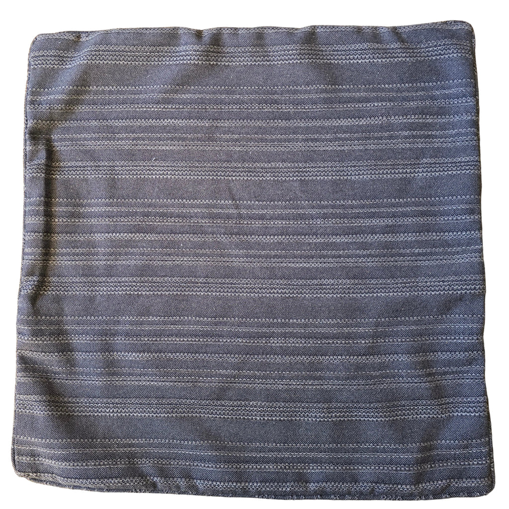 COVER ONLY - Greta Cushion 55cm Square - Stripe | Smoky Blue