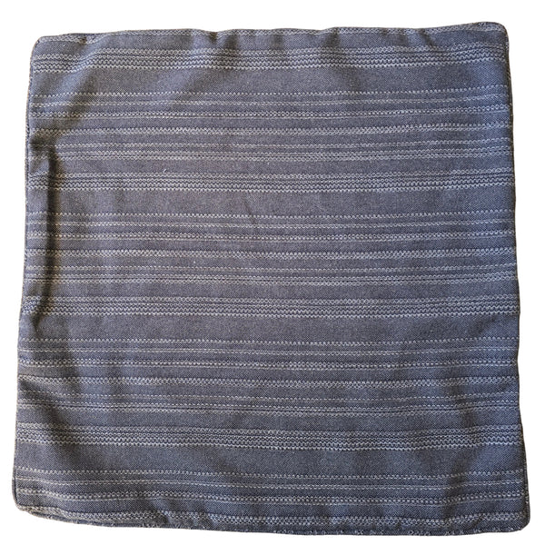 COVER ONLY - Greta Cushion 55cm Square - Stripe | Smoky Blue