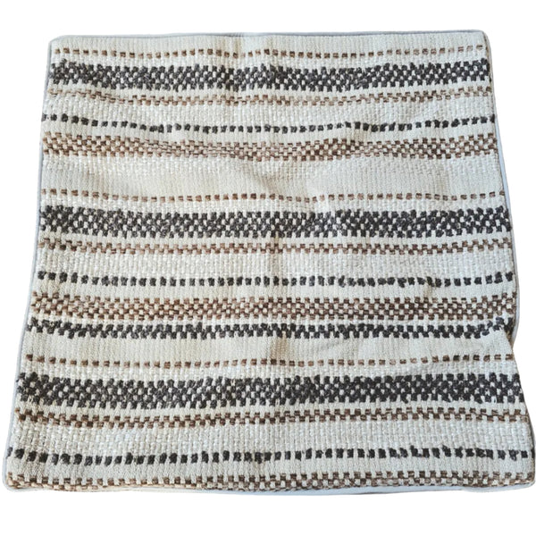 COVER ONLY - Akira Textured Cushion 55cm Square - Brown | Beige | Charcoal Grey