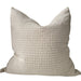 Houndstooth Linen Cotton Cushion 55cm Square  - Natural