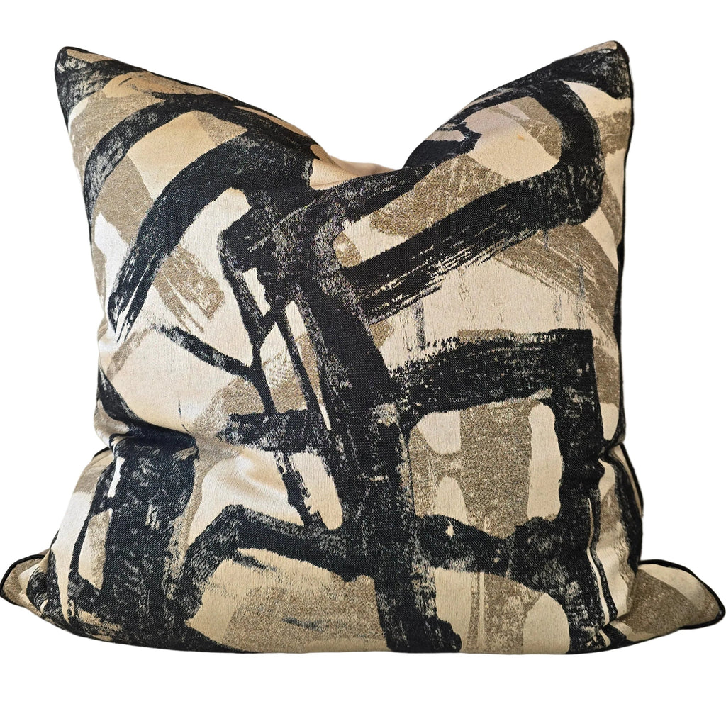 Flora Cushion 55cm Square - Beige | Black | Taupe