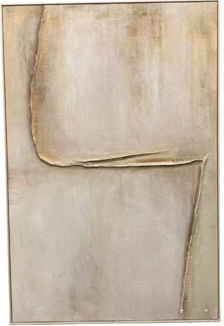 H091 Oak Framed Full Hand Painted Artwork 120 cm x 80 cm