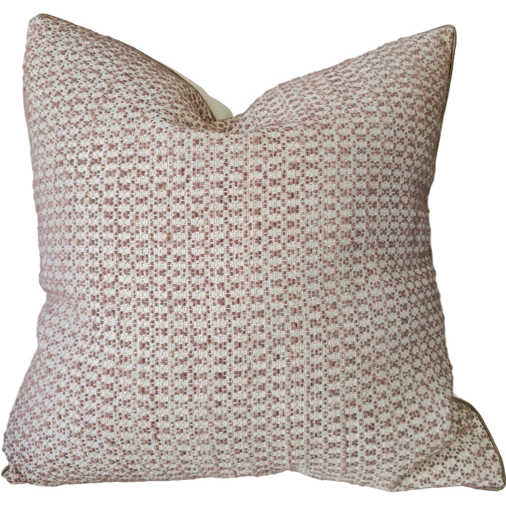 Blush Basketweave Cushion 55cm Square - Dusty Rose
