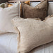 Riviera Heavy Weight Texture French Linen Fringed Edge Cushion 40x90cm Long Lumbar - Mocha