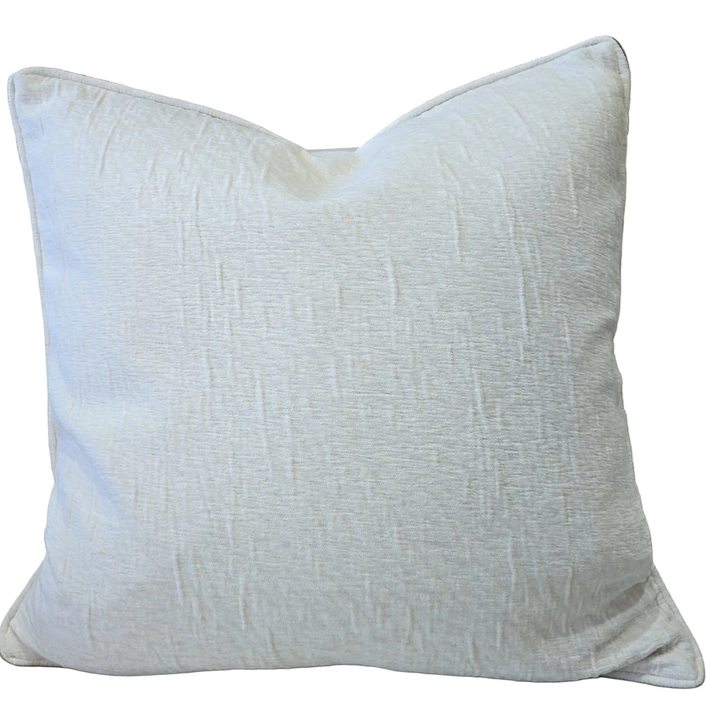 Sienna Velvet Cushion 55cm Square - Warm Ivory
