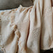 Piper Waffle 100% Cotton Throw 140x190cm - Vanilla Cream
