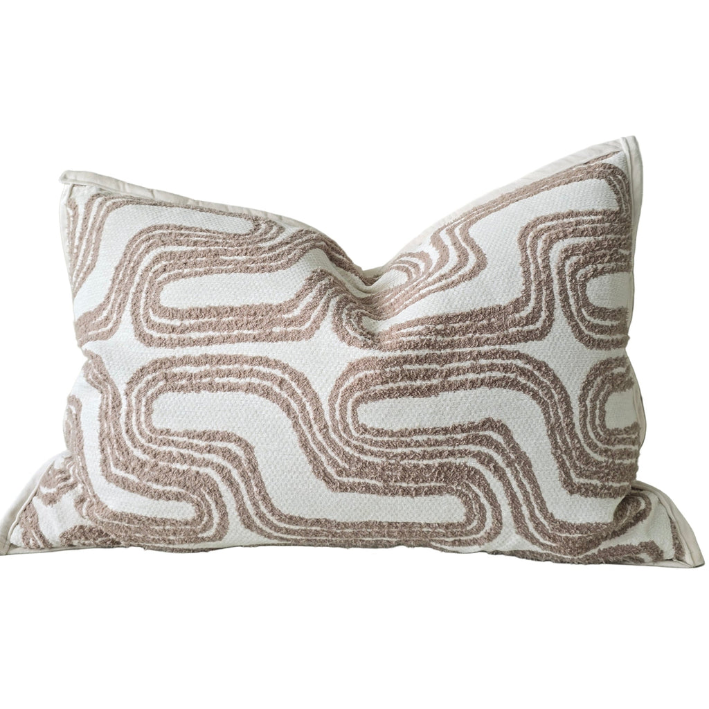 Minka Cushion 40x60cm Lumbar - Brown | White Base