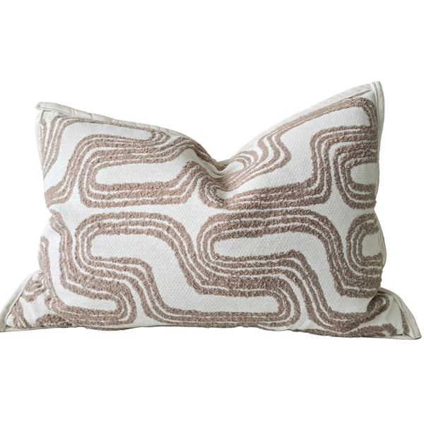 Minka Cushion 40x60cm Lumbar - Brown | White Base