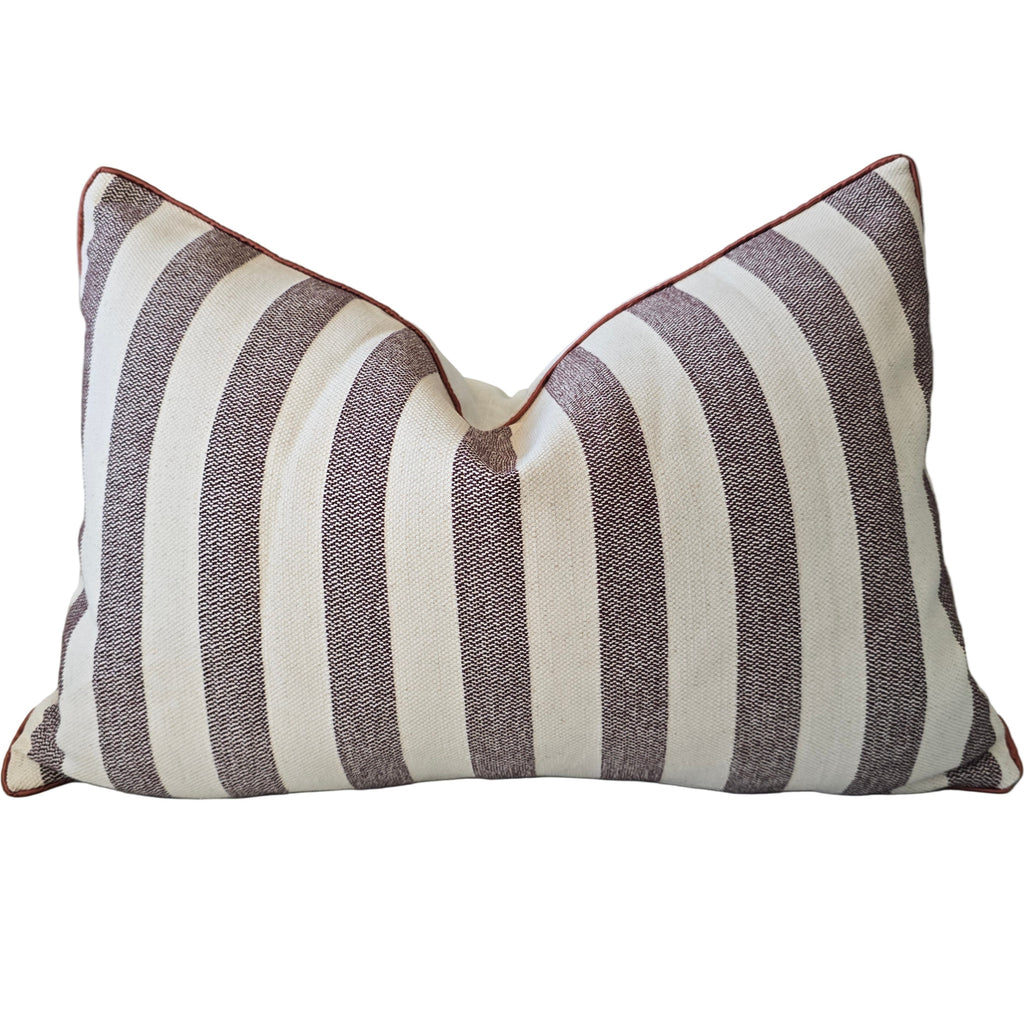 Rowyn Cushion 40x60cm Lumbar - Plum | Off White
