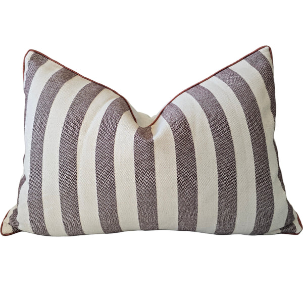 Rowyn Cushion 40x60cm Lumbar - Plum | Off White