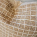Summer Solace Cushion 55cm Square - Golden Tan | Ivory Grid