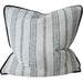 Mingarri Stripe Cushion 55cm Square - Charcoal Black | Cream White