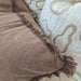 Champêtre Heavy Weight French Linen Cushion 40x90cm Long Lumbar - Light Chocolate Brown