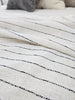 Callie Bed Cover Massive Throw 150cm x 220cm - Dark Charcoal Stripe