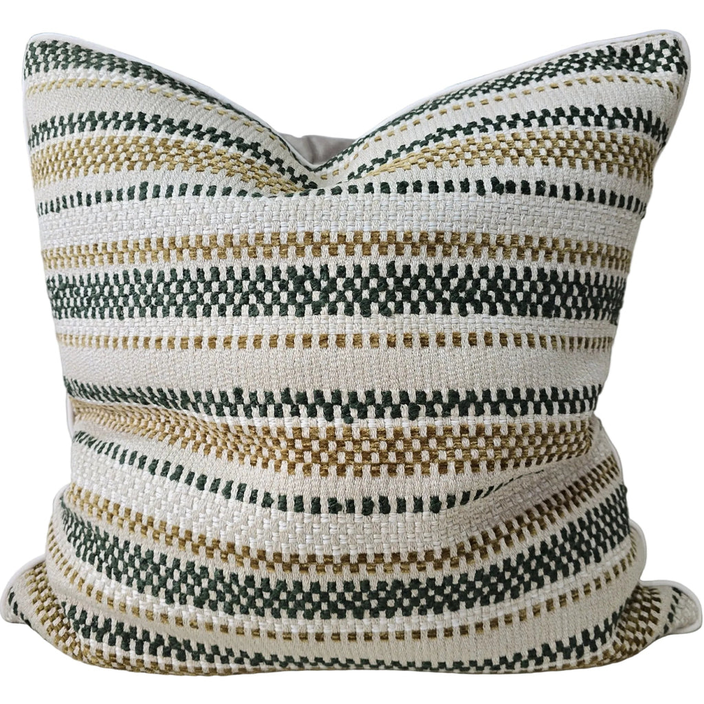 Akira Textured Cushion 55cm Square - Dark Green | Toffee