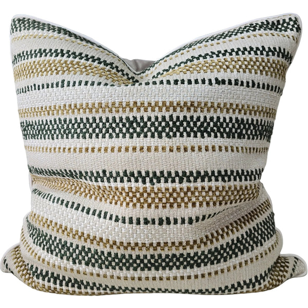 Akira Textured Cushion 55cm Square - Dark Green | Toffee