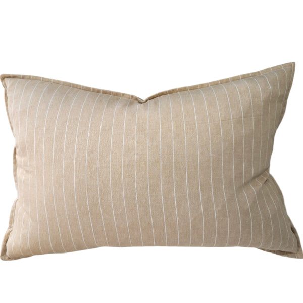 Everly Pure Linen Cushion 40x60cm Lumbar - Peach Yellow
