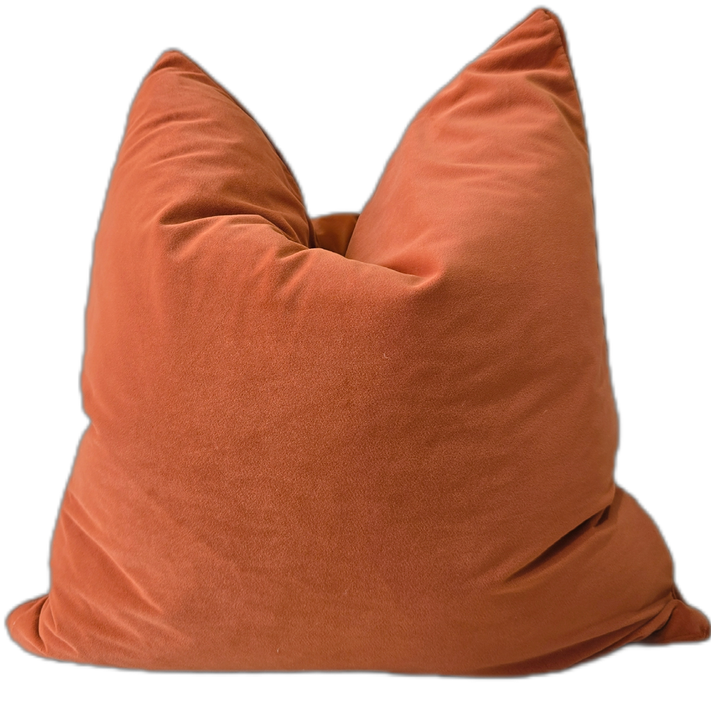 The Boulevard Luxe Velvet 55cm Square  - Burnt Orange