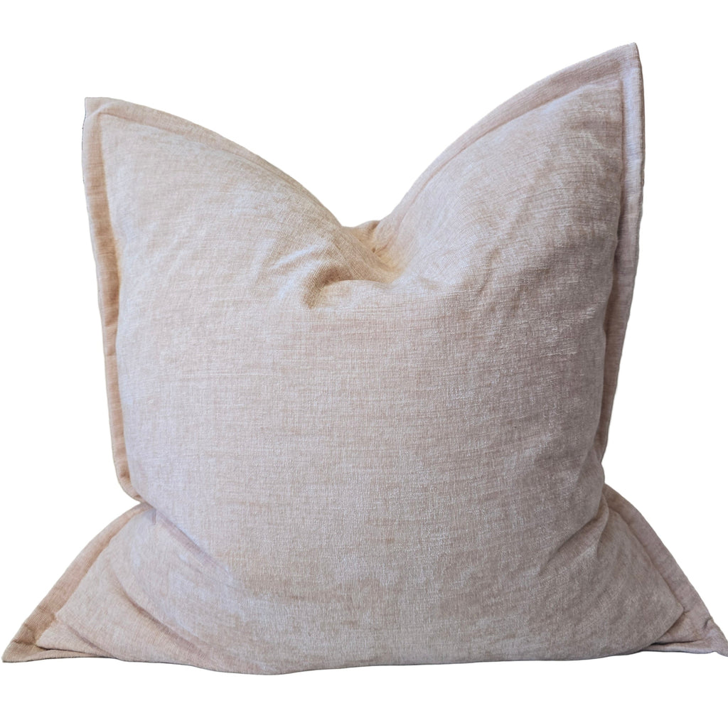 Palmer Velvet Cushion 55cm Square - Light Pink