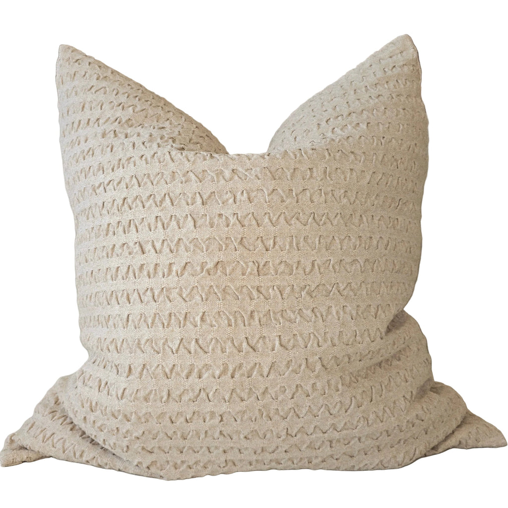 Maeve Linen Cotton Cushion 55cm Square - Natural Oatmeal