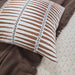 Tribal Artisan Block Printed Heavy Weight Pure French Linen Cushion 55cm Square - Mocha Mousse | Dark Brown Dotted