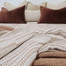 LAST TWO - Bailey Jacquard Cushion 55cm Square - Natural | Brown