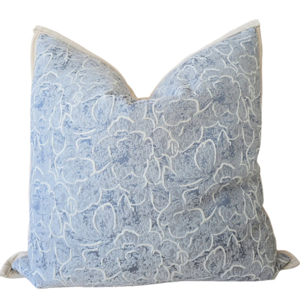 Autumn Haven Cushion 55cm Square - Blooming Flowers Blue