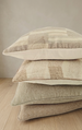 The Geo-Weave Colorblock Cushion 55cm Square - Oatmeal | Sand | Soft Blush
