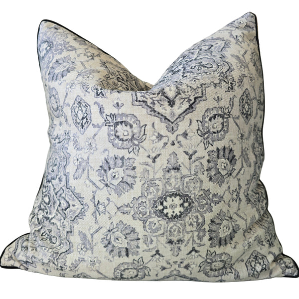 Hampton Cushion 55cm Square - Floral Blue