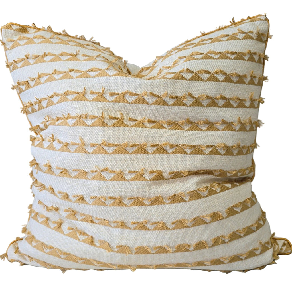 Joyce Tufted Cushion 55cm Square - Mustard