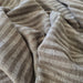 Clara Stripe Linen Blend Massive Throw  150cm x 230cm - Light Cream | Latte