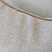 Hailey Linen Chenille Cushion 40x60cm Lumbar  - Natural with Bosc Pear Piping