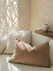 Cocoa Linen Blend Cushion 40x60cm Lumbar - Baked Clay