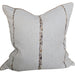Serene Cushion 55cm Square - Earthy Brown Striped | Cream White