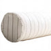 PREORER MID MAY | Isolde Linen Cotton Cushion Bolster 60cm Length - Stripe Oatmeal