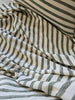 Atlas Massive Throw Bedcover 150cm x 230cm - Beige | Sage Green Stripe